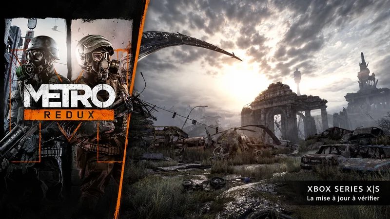 Metro Redux sur Xbox Series X|S : visuels officiels des personnages et des ruines de Moscou.