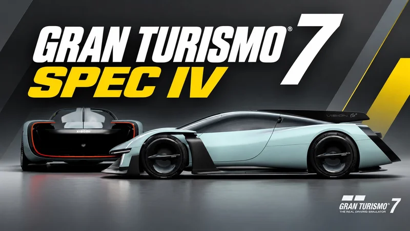 Gran Turismo 7 Spec IV avec la Xiaomi Vision Gran Turismo sur un visuel officiel du jeu.