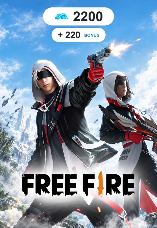 Free Fire 2200 + 220 Diamants - Global